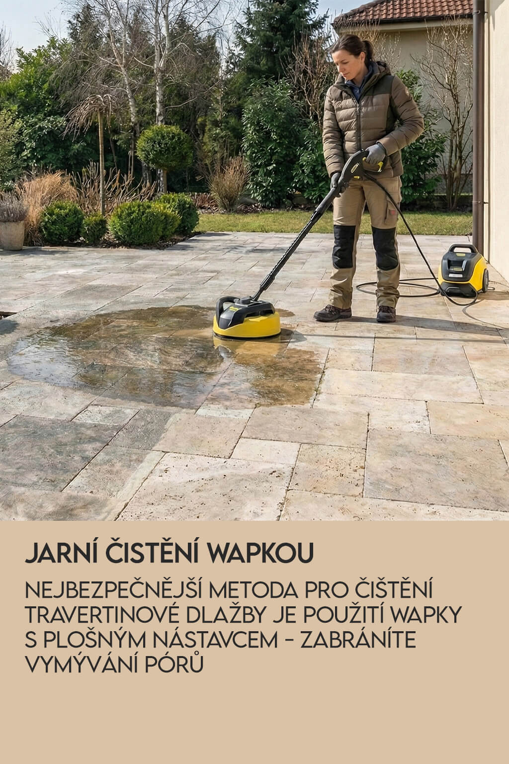 Jak vyčistit kamennou dlažbu na jaře - wapka je nejbezpečnější